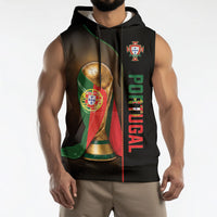 Personalized Portugal Football 2026 Sleeveless Hoodie Trophy Flag Pride Art