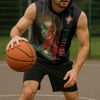 Personalized Portugal Football 2026 Sleeveless Hoodie Trophy Flag Pride Art