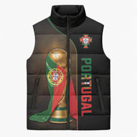 Personalized Portugal Football 2026 Sleeveless Puffer Jacket Trophy Flag Pride Art