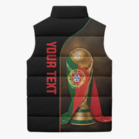Personalized Portugal Football 2026 Sleeveless Puffer Jacket Trophy Flag Pride Art