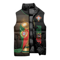 Personalized Portugal Football 2026 Sleeveless Puffer Jacket Trophy Flag Pride Art