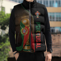 Personalized Portugal Football 2026 Sleeveless Puffer Jacket Trophy Flag Pride Art