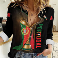 Personalized Portugal Football 2026 Women Casual Shirt Trophy Flag Pride Art