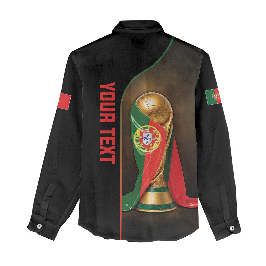 Personalized Portugal Football 2026 Women Casual Shirt Trophy Flag Pride Art