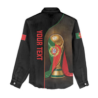 Personalized Portugal Football 2026 Women Casual Shirt Trophy Flag Pride Art