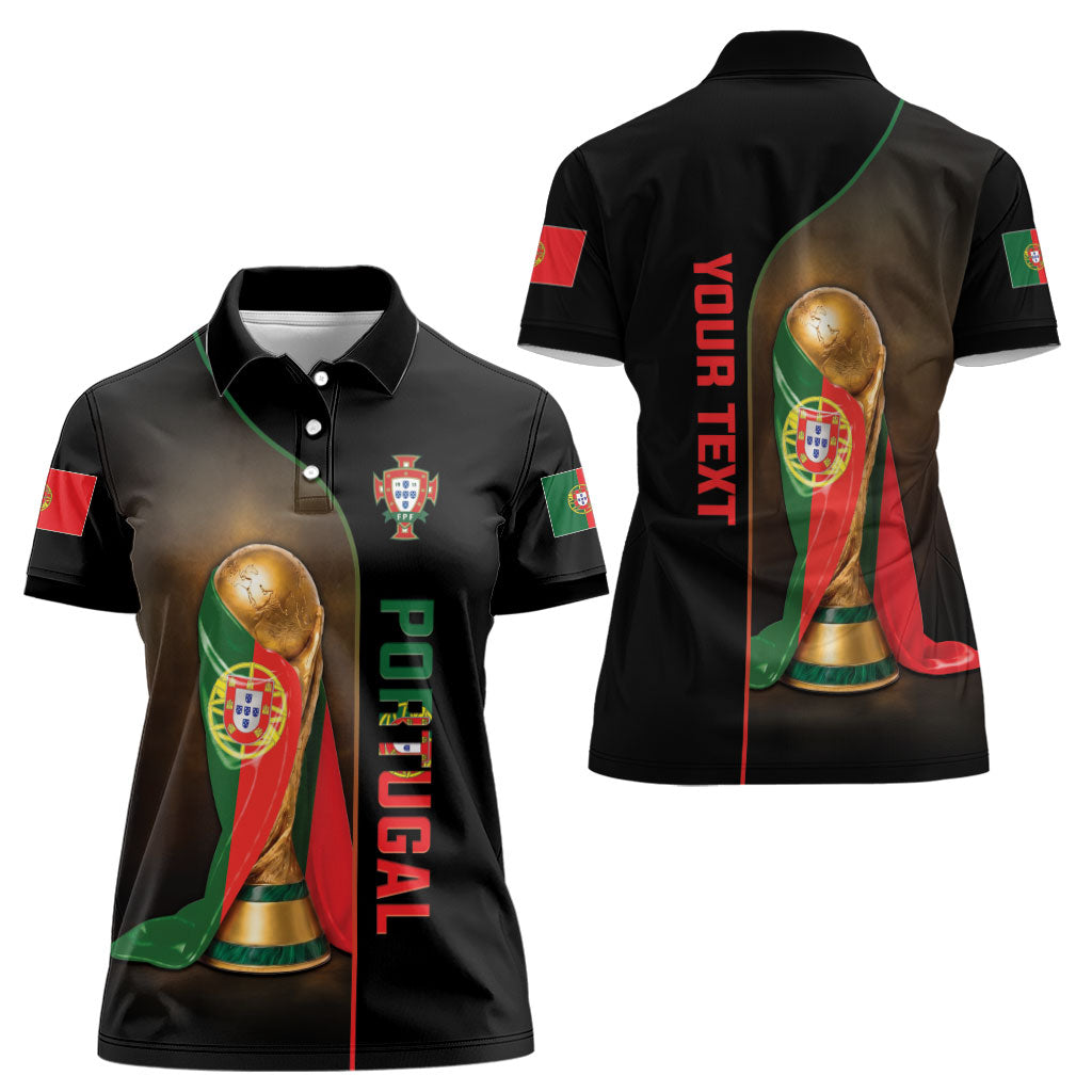 Personalized Portugal Football 2026 Women Polo Shirt Trophy Flag Pride Art