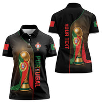 Personalized Portugal Football 2026 Women Polo Shirt Trophy Flag Pride Art