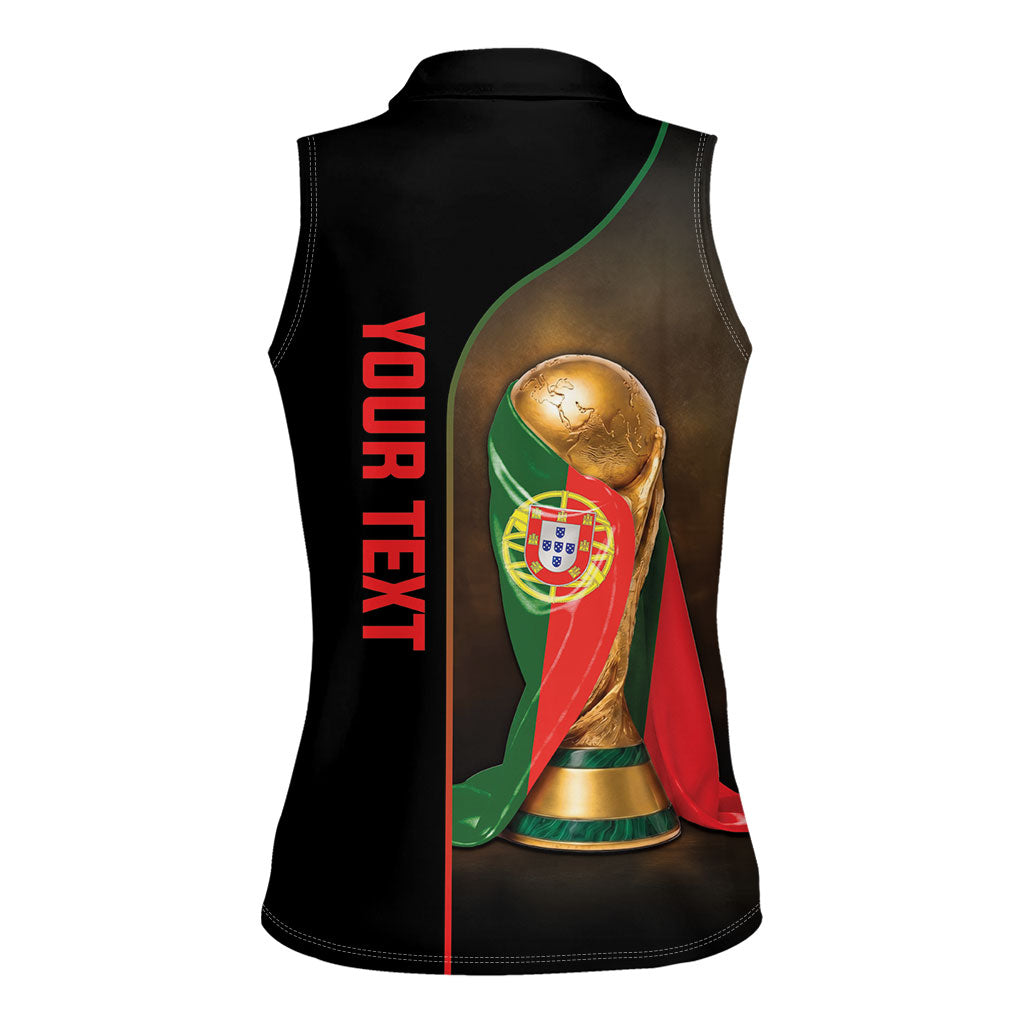 Personalized Portugal Football 2026 Women Sleeveless Polo Shirt Trophy Flag Pride Art
