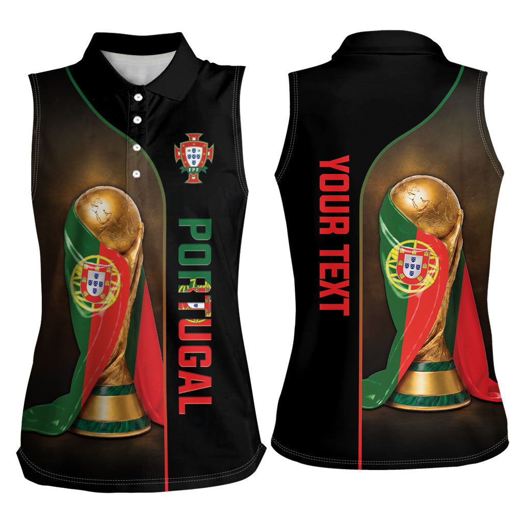 Personalized Portugal Football 2026 Women Sleeveless Polo Shirt Trophy Flag Pride Art