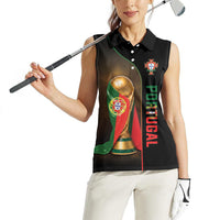 Personalized Portugal Football 2026 Women Sleeveless Polo Shirt Trophy Flag Pride Art