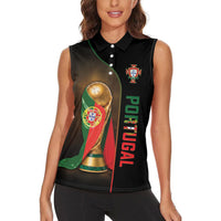 Personalized Portugal Football 2026 Women Sleeveless Polo Shirt Trophy Flag Pride Art