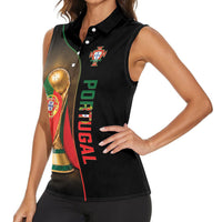 Personalized Portugal Football 2026 Women Sleeveless Polo Shirt Trophy Flag Pride Art