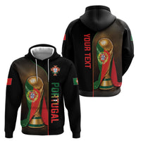 Personalized Portugal Football 2026 Zip Hoodie Trophy Flag Pride Art