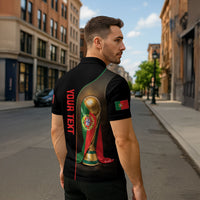 Personalized Portugal Football 2026 Zipper Polo Shirt Trophy Flag Pride Art