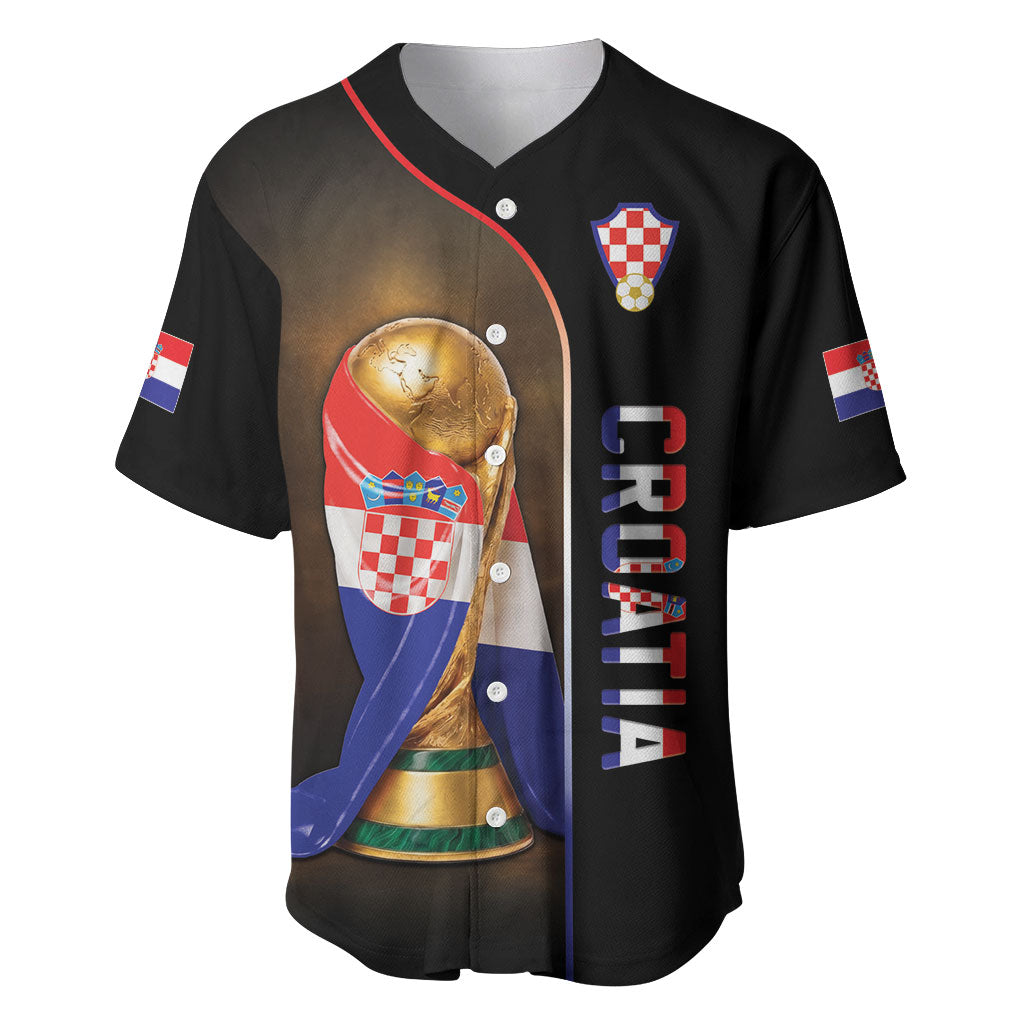 Personalized Croatia Football 2026 Baseball Jersey Trophy Flag Pride Art