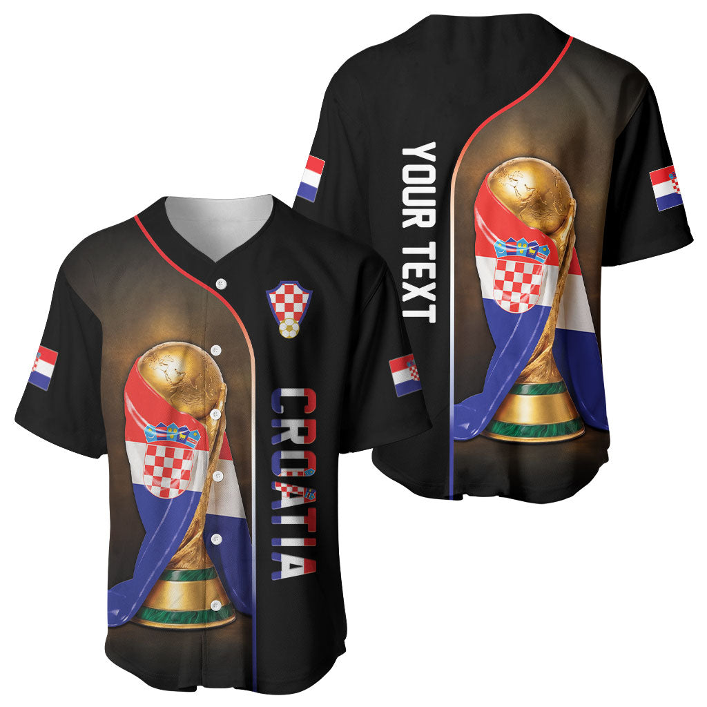 Personalized Croatia Football 2026 Baseball Jersey Trophy Flag Pride Art