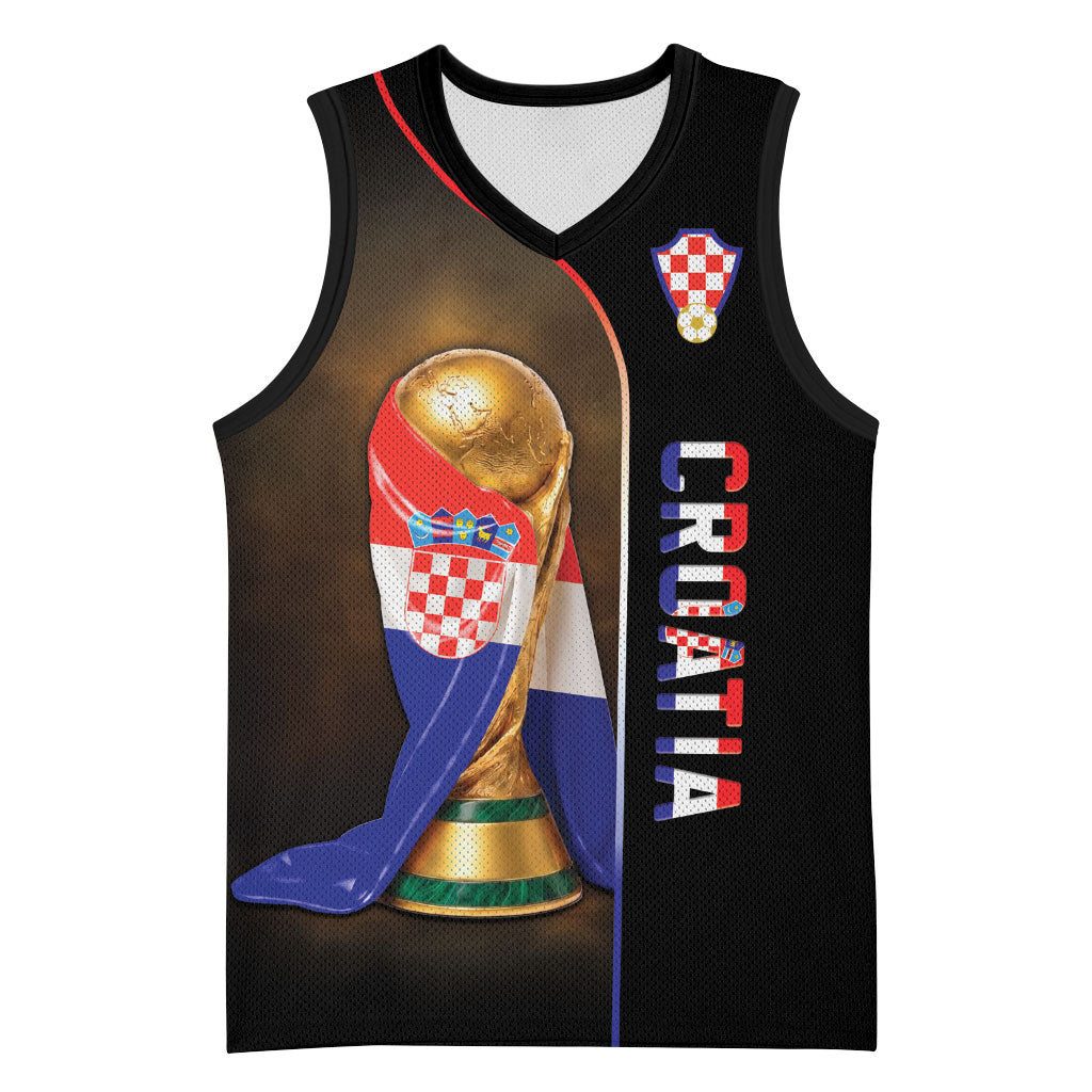 Personalized Croatia Football 2026 Basketball Jersey Trophy Flag Pride Art