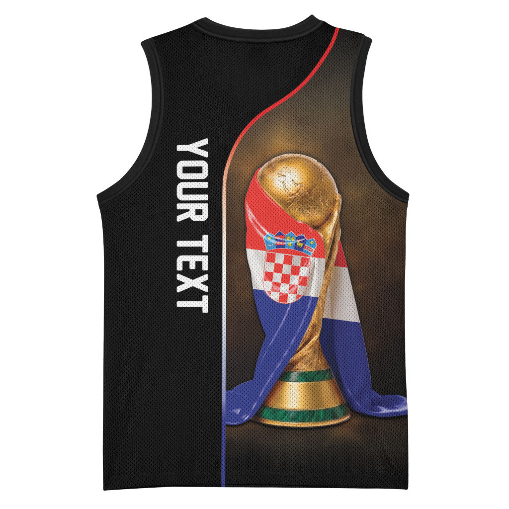 Personalized Croatia Football 2026 Basketball Jersey Trophy Flag Pride Art