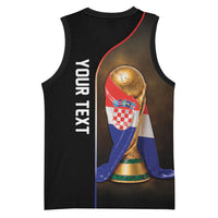 Personalized Croatia Football 2026 Basketball Jersey Trophy Flag Pride Art