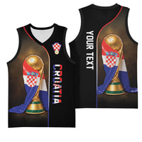 Personalized Croatia Football 2026 Basketball Jersey Trophy Flag Pride Art