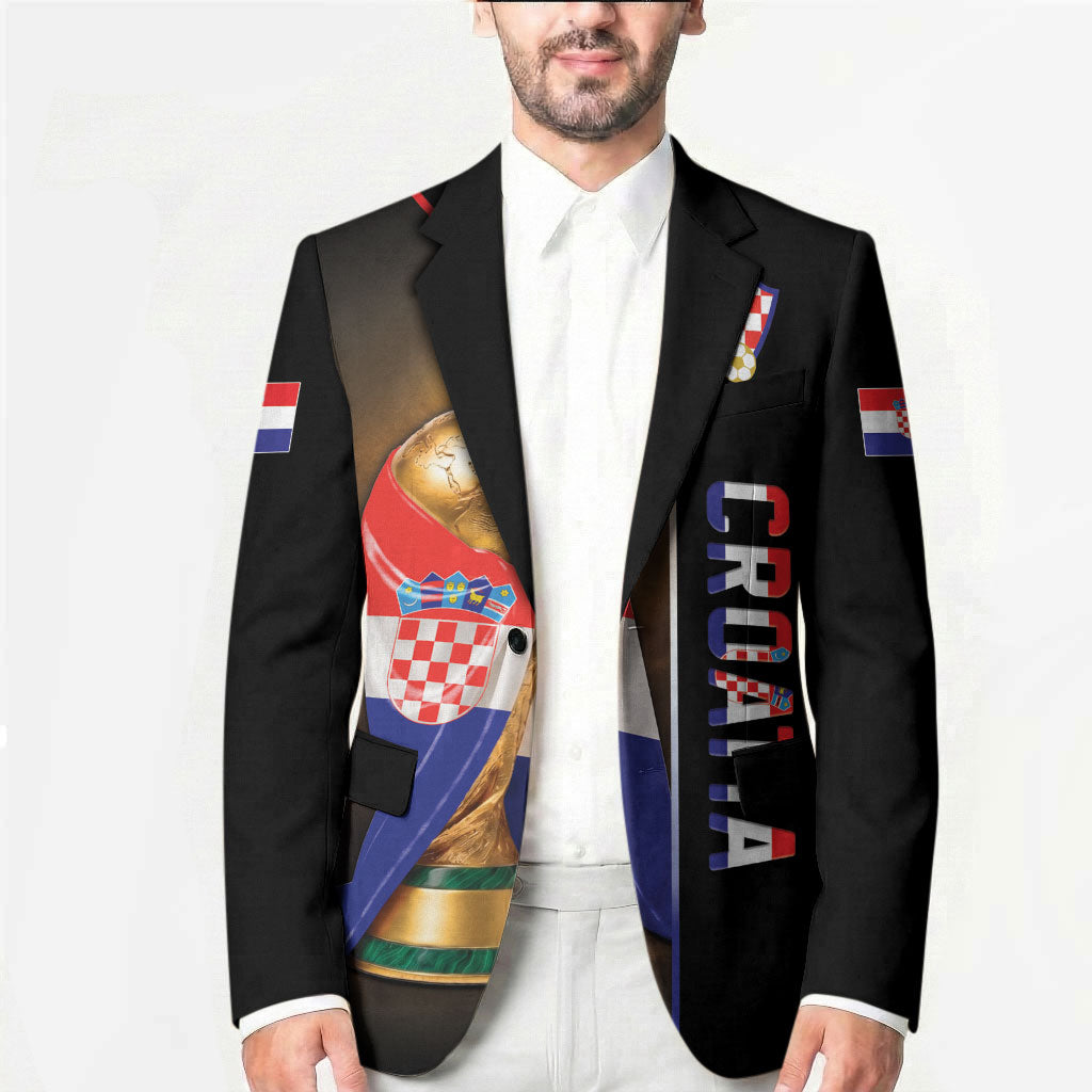 Personalized Croatia Football 2026 Blazer Trophy Flag Pride Art