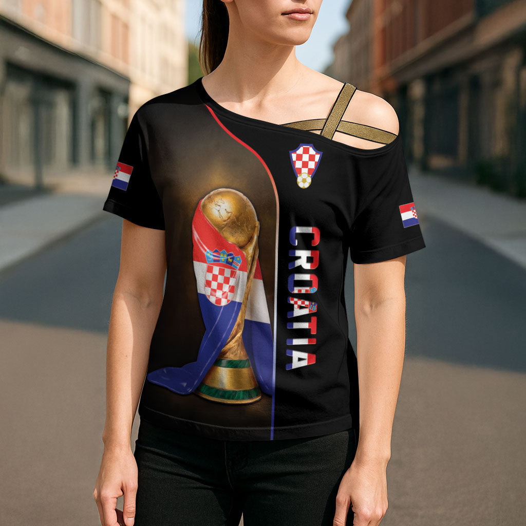 Personalized Croatia Football 2026 Cross Shoulder Shirt Trophy Flag Pride Art