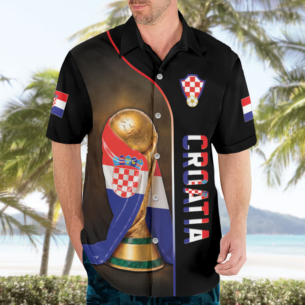 Personalized Croatia Football 2026 Hawaiian Shirt Trophy Flag Pride Art