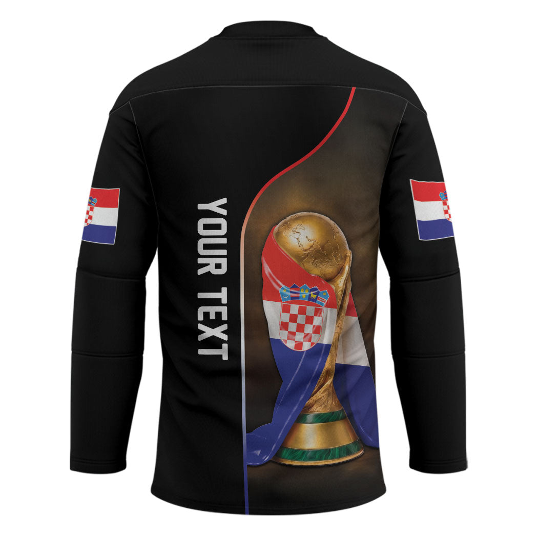 Personalized Croatia Football 2026 Hockey Jersey Trophy Flag Pride Art
