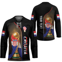 Personalized Croatia Football 2026 Hockey Jersey Trophy Flag Pride Art