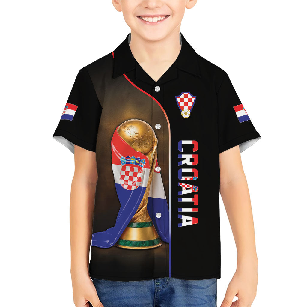 Personalized Croatia Football 2026 Kid Hawaiian Shirt Trophy Flag Pride Art