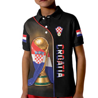Personalized Croatia Football 2026 Kid Polo Shirt Trophy Flag Pride Art