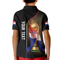 Personalized Croatia Football 2026 Kid Polo Shirt Trophy Flag Pride Art