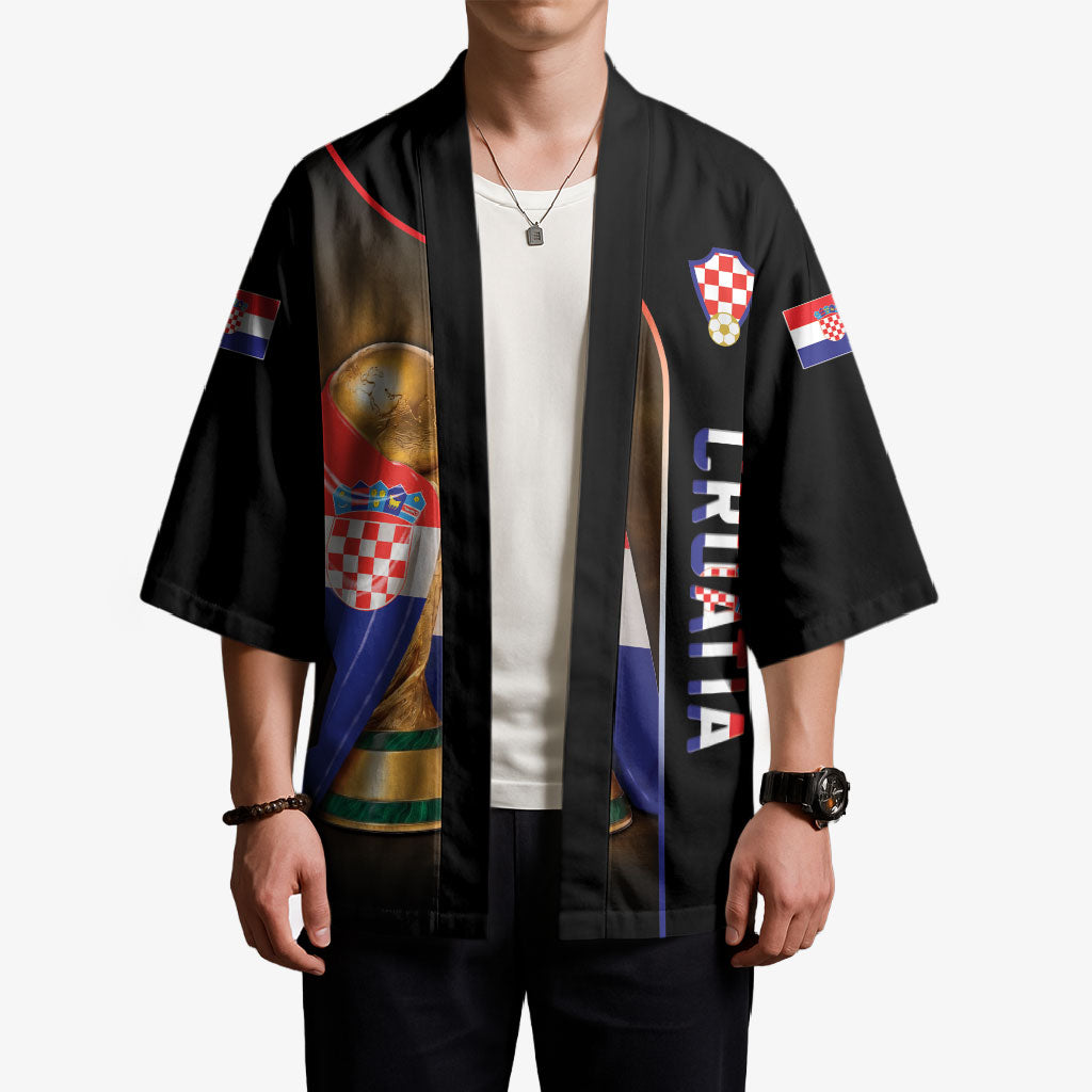 Personalized Croatia Football 2026 Kimono Trophy Flag Pride Art