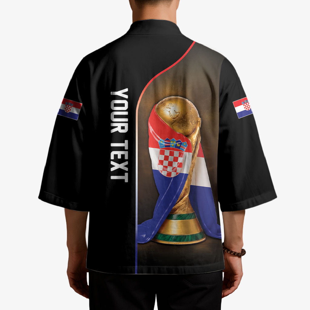 Personalized Croatia Football 2026 Kimono Trophy Flag Pride Art