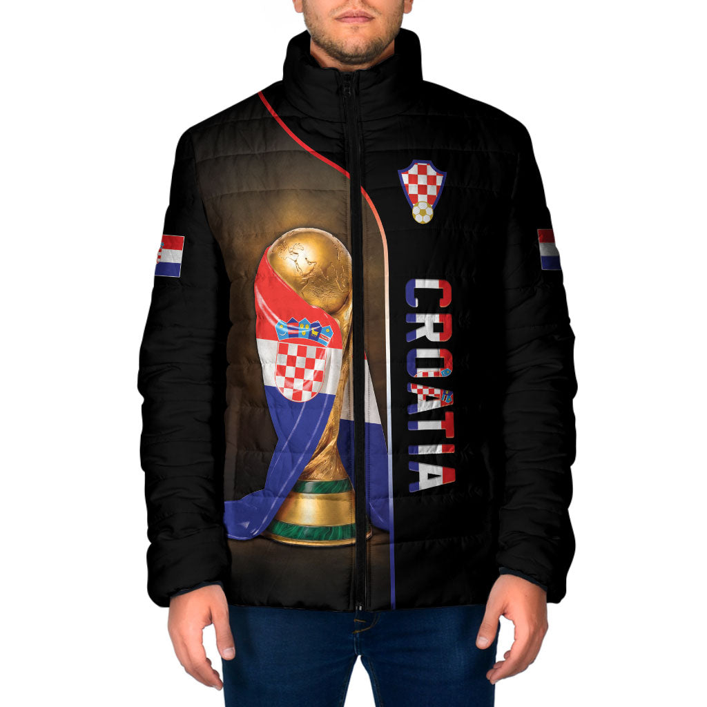 Personalized Croatia Football 2026 Padded Jacket Trophy Flag Pride Art