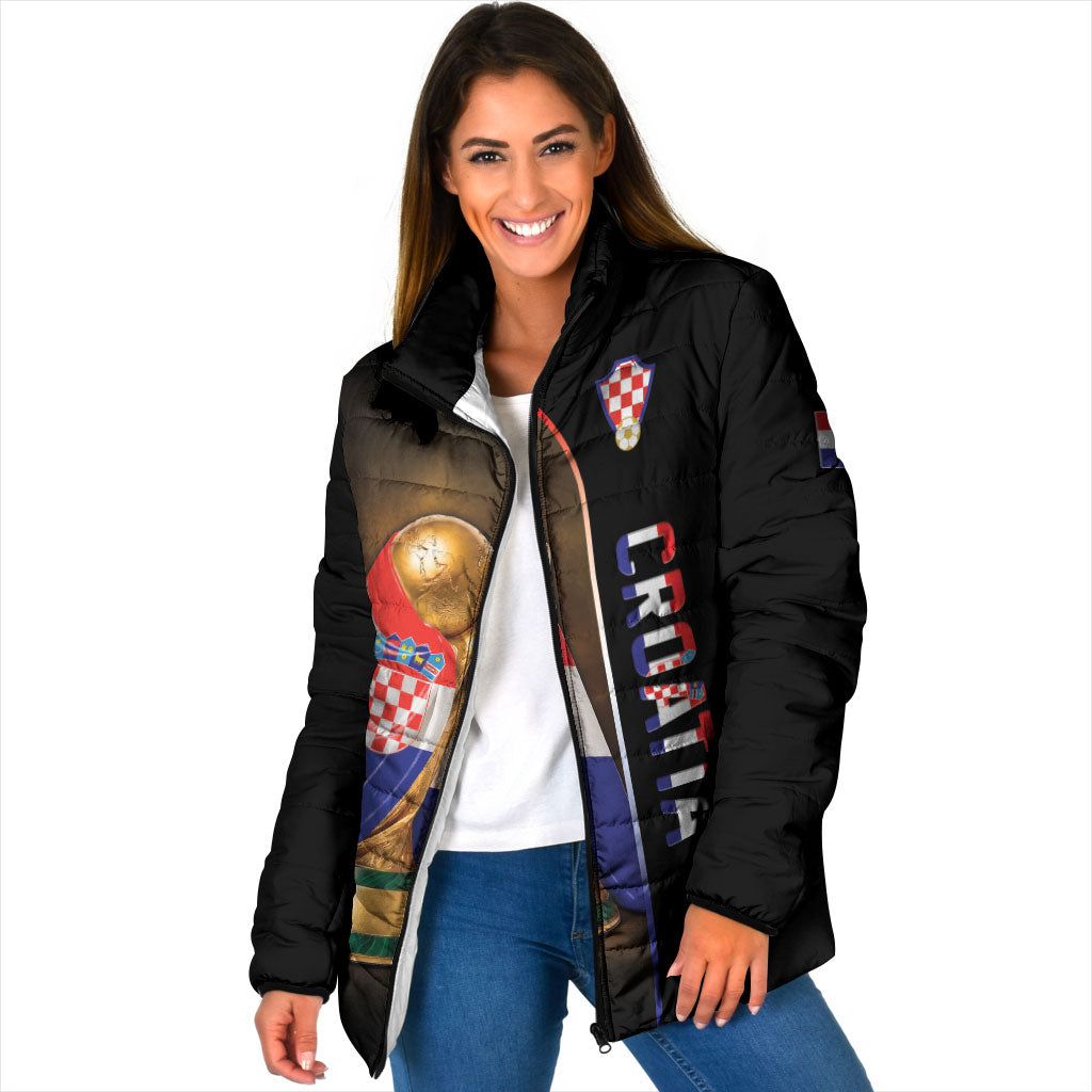 Personalized Croatia Football 2026 Padded Jacket Trophy Flag Pride Art