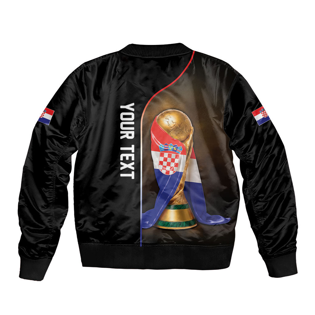 Personalized Croatia Football 2026 Sleeve Zip Bomber Jacket Trophy Flag Pride Art