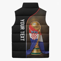 Personalized Croatia Football 2026 Sleeveless Puffer Jacket Trophy Flag Pride Art