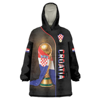 Personalized Croatia Football 2026 Wearable Blanket Hoodie Trophy Flag Pride Art