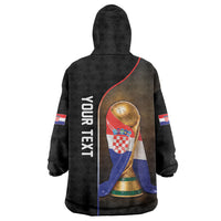 Personalized Croatia Football 2026 Wearable Blanket Hoodie Trophy Flag Pride Art