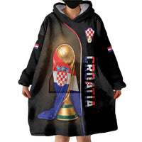 Personalized Croatia Football 2026 Wearable Blanket Hoodie Trophy Flag Pride Art