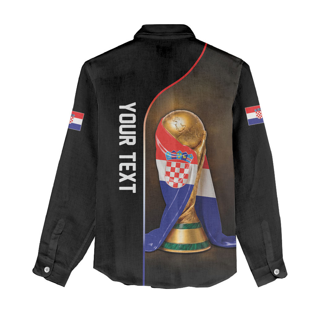 Personalized Croatia Football 2026 Women Casual Shirt Trophy Flag Pride Art