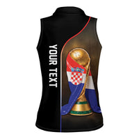 Personalized Croatia Football 2026 Women Sleeveless Polo Shirt Trophy Flag Pride Art