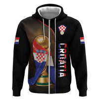 Personalized Croatia Football 2026 Zip Hoodie Trophy Flag Pride Art