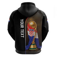Personalized Croatia Football 2026 Zip Hoodie Trophy Flag Pride Art