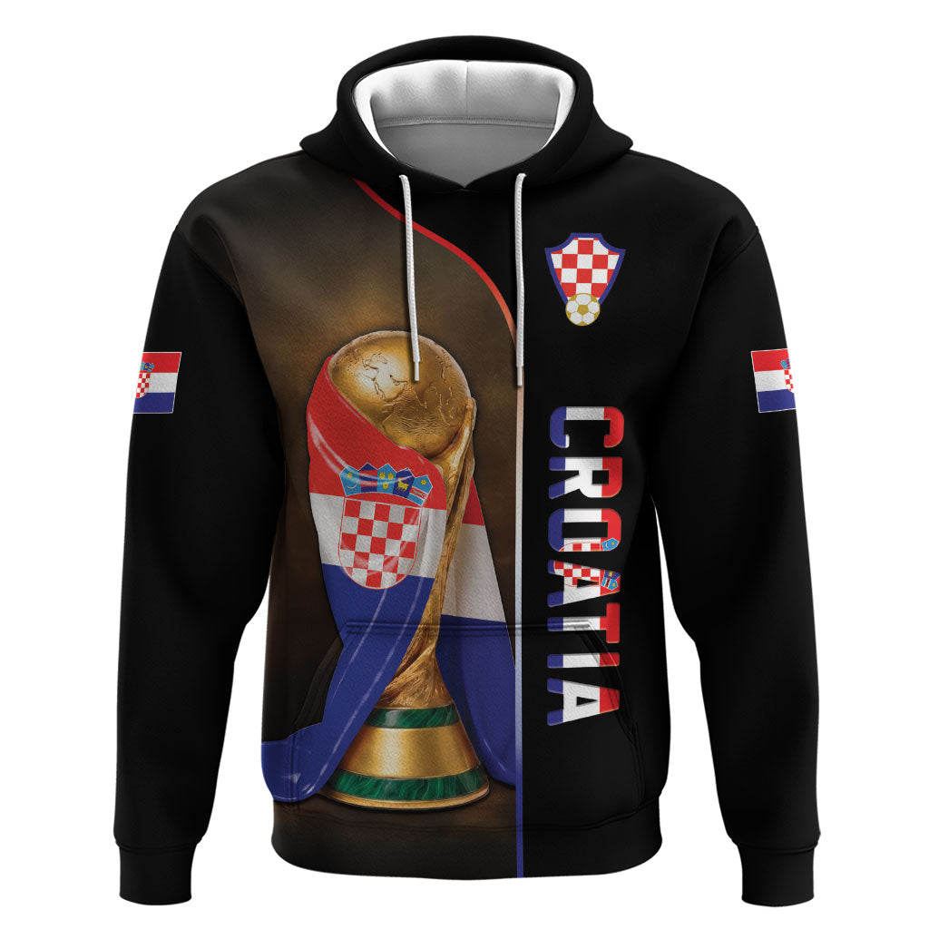 Personalized Croatia Football 2026 Zip Hoodie Trophy Flag Pride Art