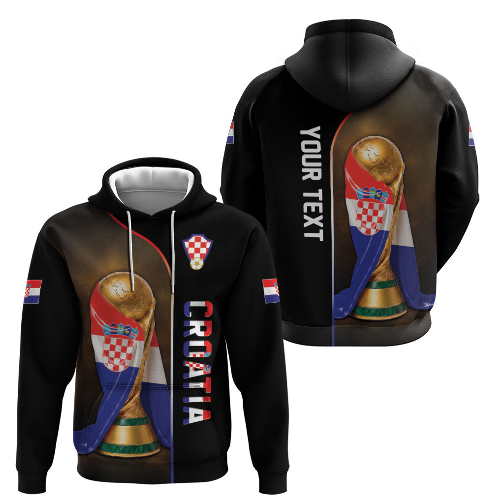 Personalized Croatia Football 2026 Zip Hoodie Trophy Flag Pride Art