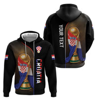 Personalized Croatia Football 2026 Zip Hoodie Trophy Flag Pride Art
