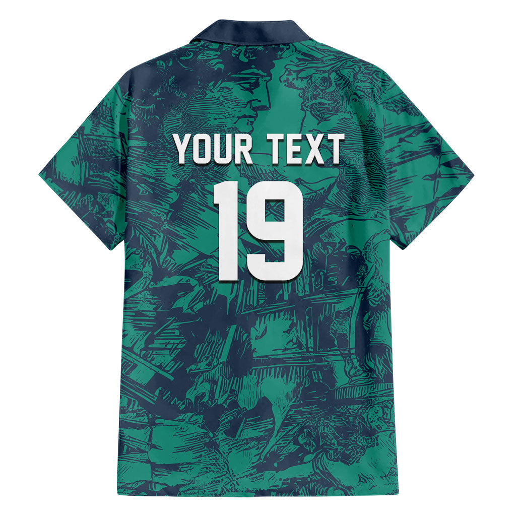 Custom Italy Football Hawaiian Shirt Gli Azzurri Renaissance Art Green Version