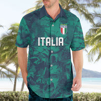 Custom Italy Football Hawaiian Shirt Gli Azzurri Renaissance Art Green Version
